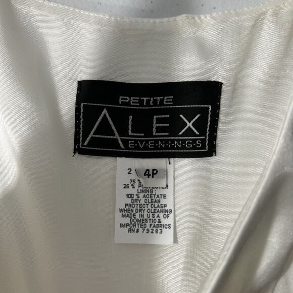 Vtg Alex Evenings Dress Womens 4P Babydoll Whimsigoth Fairy‎ Hoco Y2K 90s USA - Picture 6 of 8